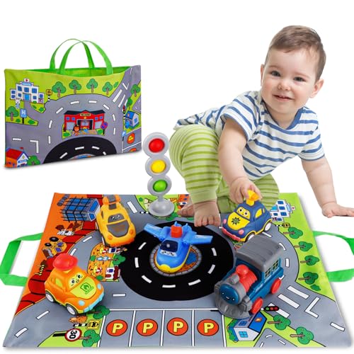 Geebiiny Auot Spielzeug ab 1 2 3 Jahre Junge, Baby Geschenk Junge 1-3 Jahre Baby Spielzeug 1 Jahr Kinder Spielzeug 1 2 3 Jahre Spiele ab 1 2 3 Jahre 1. Geburtstag Junge Motorikspielzeug ab 1 Jahr von Geebiiny