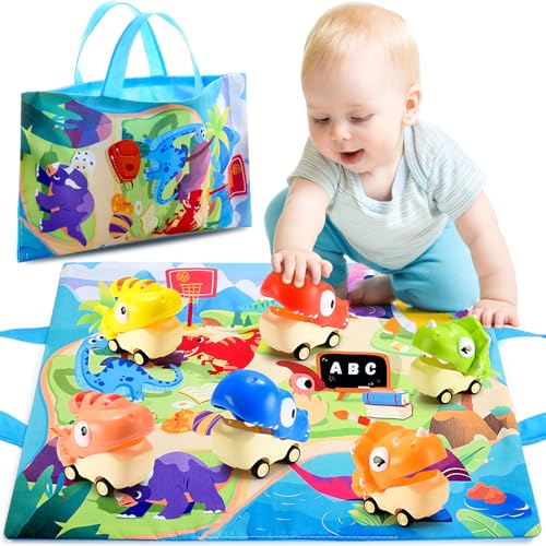 Geebiiny Dinosaurier Spielzeug ab 1 2 3 Jahre Junge, Baby Geschenk Junge 1-3 Jahre Baby Spielzeug 1 Jahr Auot Kinder Spielzeug 1 2 3 Jahre Spiele ab 1 2 3 Jahre 1. Geburtstag Junge Motorikspielzeug von Geebiiny