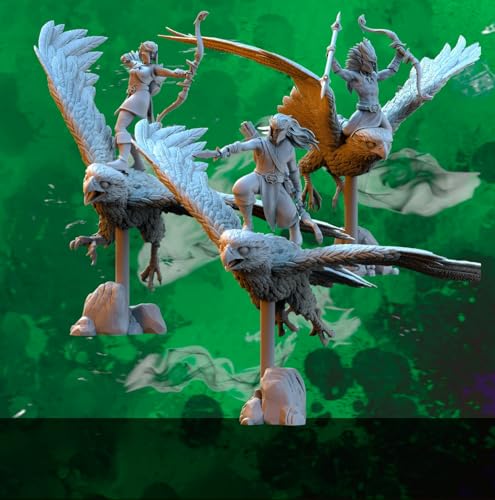 32 mm große Elfen-Figuren – unbemalt – ideal für Dungeons & Drachen, Pathfinder und Fantasy-Rollenspiele 32 mm große Elfen-Figuren – unbemalt – ideal für Dungeons & Drachen, Pathfinder und Fantasy-Rollenspiele von Geek Art Play