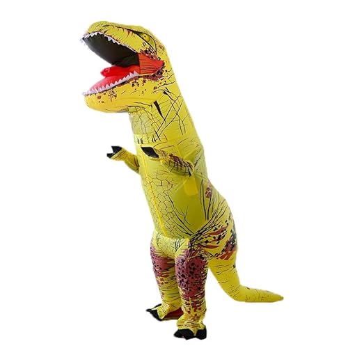 Geerypsy Dinosaurier Aufblasbares Kostüm für Erwachsene Lustiges T-Rex-Kostüm für Halloween Partys Weihnachten Festival von Geerypsy