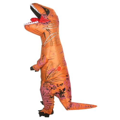 Geerypsy Dinosaurier Aufblasbares Kostüm für Kind (110cm-140cm) Lustiges T-Rex-Kostüm für Karneval Halloween Partys Weihnachten Festival von Geerypsy