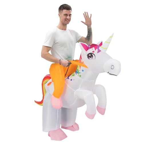 Geerypsy Einhorn Kostüme für Erwachsene aufblasbare Outfit Lustiger Halloween Karneval Parade Party Cosplay von Geerypsy