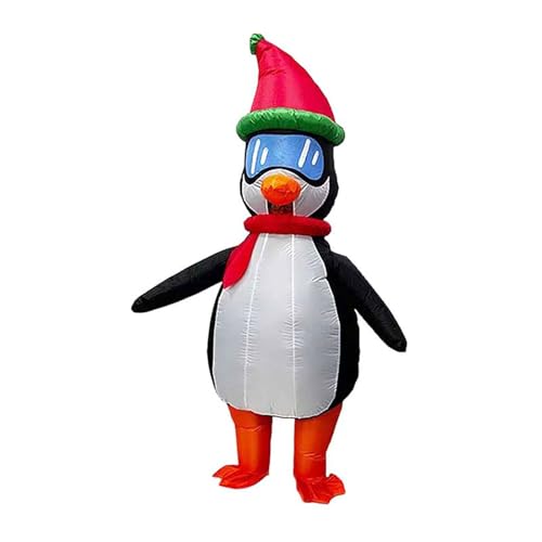 Gefomuofe Aufblasbares Pinguin Kostüm Ganzkörper, Pinguin Air Blow-up Kostüm für Halloween Party Cosplay Fasching Karneval - Erwachsenengröße von Gefomuofe