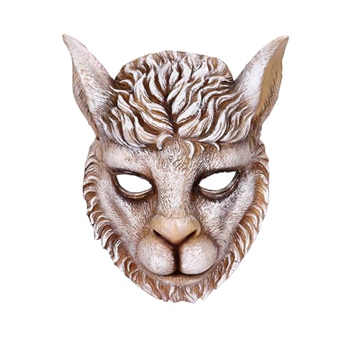 Gefomuofe Hasen maske Realistische Hasen Maske Erwachsene Maske Hasen Maske Cosplay Kaninchen Kostüm für Fancy Kleid Ball Ostern Karneval Halloween Tier Theme Party von Gefomuofe