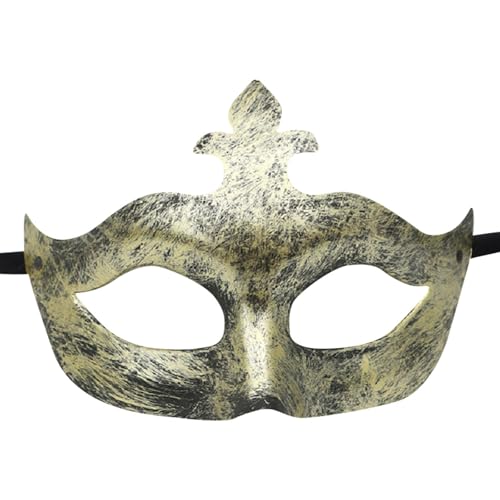 Gefomuofe Maskerade Maske Herren Karneval-Maske Handgefertigte Venezianische Maske Maskerade Augenmaske Römisch Griechisch Herren Venezianische Karneval Fasching Halloween Cosplay Kostüm von Gefomuofe