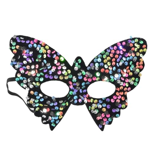 Gefomuofe Venezianische Maske Damen Feder Schmetterling Karneval-Maske Schwarze Federmaske Rabenmaske Römisch Griechisch Herren Venezianische für Karneval Fasching Halloween Cosplay von Gefomuofe