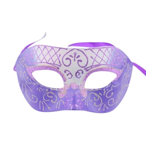 Gefomuofe Venezianische Maske Damen Herren Fasching Verkleidung Masquerade Mask Handgefertigte Venezianische Maske Maskerade Augenmaske Römisch Griechisch Herren Venezianische Colombina Ballmaske von Gefomuofe