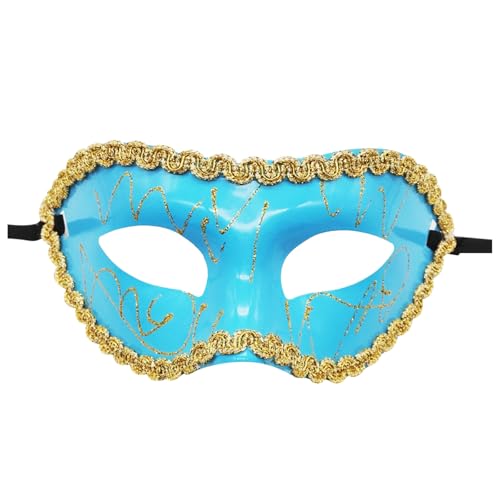 Gefomuofe Venezianische Maske Damen Herren Vintage-Halloween-Kostüm Karneval-Maske Handgefertigte Venezianische Maske Maskerade Augenmaske Vintage Antike Masken Augenmaske Retro Venedigmaske von Gefomuofe