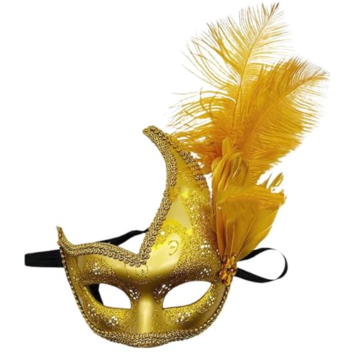 Gefomuofe Venezianische Maske Damen Herren Vintage-Halloween-Kostüm Karneval-Maske Handgefertigte Venezianische Maske Maskerade Augenmaske Vintage Antike Masken Augenmaske Retro für Karneval von Gefomuofe