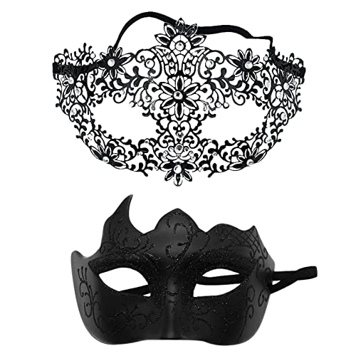 Gefomuofe Venezianische Maske Damen Vintage-Halloween-Kostüm Karneval-Maske Karneval Dekorationen Venezianische Masken Vintage Antike Masken Augenmaske Retro Colombina Ballmaske Damen und Herren von Gefomuofe