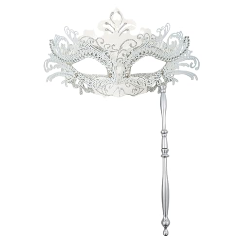 Gefomuofe Venezianische Maske Damen Vintage-Halloween-Kostüm Karneval-Maske mit Diamant Rabenmaske Römisch Griechisch Herren Venezianische Colombina Ballmaske Damen und Herren von Gefomuofe