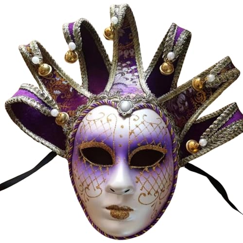 Gefomuofe Venezianische Maske Damen Vollgesicht Karneval-Maske Schwarze Federmaske Rabenmaske Strass Metall Filigrane venezianische Maske Karneval Fasching Halloween Cosplay Kostüm von Gefomuofe