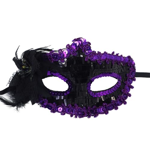 Gefomuofe Venezianischen Masquerade Maske Fasching Verkleidung Masquerade Mask Blume Maske Rabenmaske Strass Metall Filigrane venezianische Maske Augenmaske Venezianisch für Maskerade von Gefomuofe