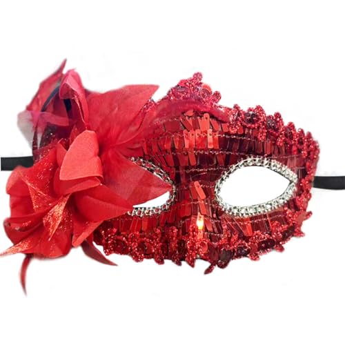 Gefomuofe Venezianischen Masquerade Maske Fasching Verkleidung Masquerade Mask Karneval Dekorationen Blume Maske Römisch Griechisch Herren Venezianische Venedigmaske Federmaske Maskenball Karneval von Gefomuofe