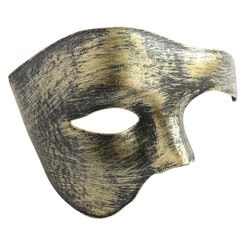 Gefomuofe Venezianischen Masquerade Maske Herren Ein-Augen-Masken Karneval-Maske Schwarze Federmaske Rabenmaske Vintage Antike Masken Augenmaske für Karneval Abendkleid Tanz Ball Party von Gefomuofe