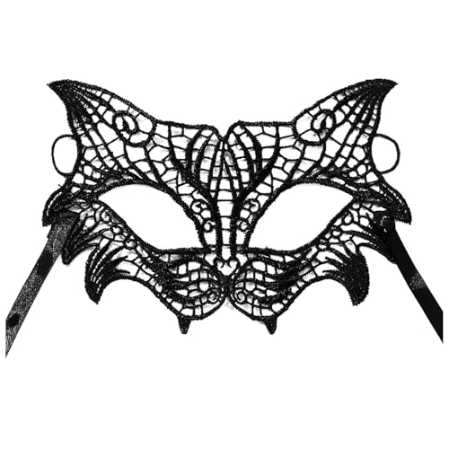 Gefomuofe Venezianischen Masquerade Maske Spitze Karneval-Maske Handgefertigte Venezianische Maske Maskerade Augenmaske Vintage Antike Masken Augenmaske für Karneval Abendkleid Tanz Ball Party von Gefomuofe