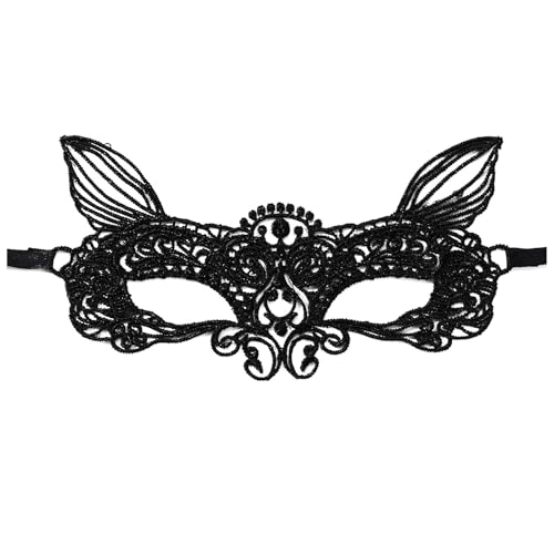 Gefomuofe Venezianischen Masquerade Maske Spitze Karneval-Maske Handgefertigte Venezianische Maske Maskerade Augenmaske Vintage Antike Masken Augenmaske für Karneval Abendkleid Tanz Ball Party von Gefomuofe