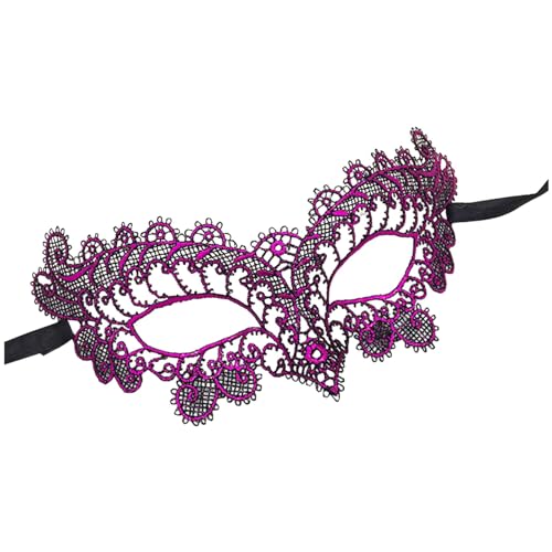 Gefomuofe Venezianischen Masquerade Maske Weihnachten Ball Maske Karneval-Maske Spitze Rabenmaske Strass Metall Filigrane venezianische Maske Venedigmaske Federmaske Maskenball Karneval von Gefomuofe