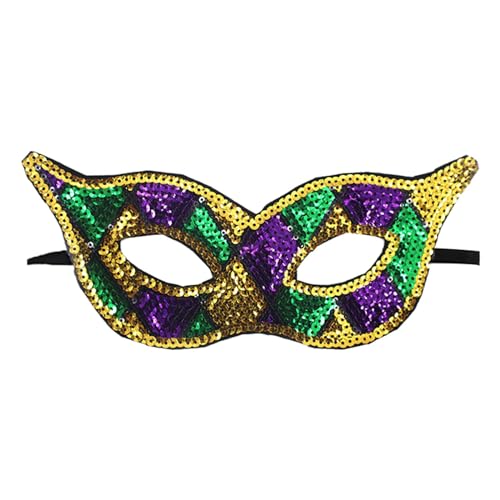 Gefomuofe Venezianischen Masquerade Pailletten Karneval-Maske Karneval Dekorationen Venezianische Masken Römisch Griechisch Herren Venezianische Venedigmaske Federmaske Maskenball Karneval von Gefomuofe