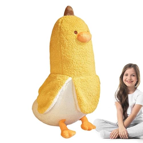 Banane Ente Plüschtier Lustige Plüschtiere Banane Ente Stofftier Duck Plüschkissen Umarmungskissen Schlafkissen Weiches Geschenk für Jungen Mädchen Geburtstag Weihnachten (Gelb,30 cm) von Gehanico