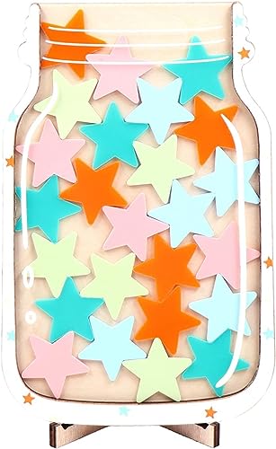 Belohnungsglas mit Sternen, Anreizglas, Motivieren Sie gutes Verhalten für Kinder, Sternglas, Belohnungssystem, Training, Belohnungsglas für Zuhause, Klassenzimmer, Star Collect Jar Belohnungstabelle von Gehanico