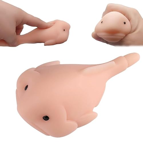 Blobfish Toy Fidget Blob Fish Toy Stress Relief Squeeze Toys Stretch und Squeeze Stress Cute Fish Toy Angst Relief für Geburtstag Weihnachten Stocking Stuffer Geschenk von Gehanico