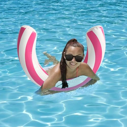 Gehanico Poolnudel Set Aufblasbar Schwimmnudel für Erwachsene Schwimmstange Aufblasbares Schwimmbett für Sommer Schwimmbäder Strand Party Strände See Übung (Pink) von Gehanico