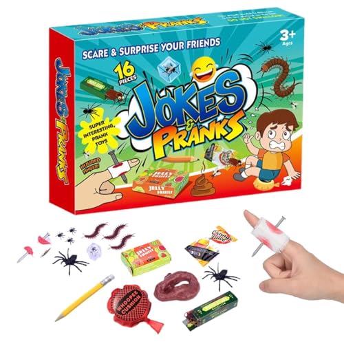 Gehanico Prank Kit Scherzartikel Kinder Prank Artikel Klassische Prank Sachen Kackhaufen Furzkissen Prank Box für Kinder und Erwachsene (1 Set) von Gehanico