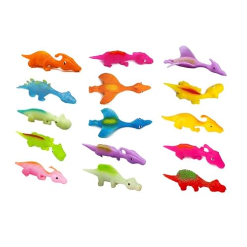 Gehanico Schleuder Dinosaurier Spielzeug Slingshot Dinosaur Finger Toys Fliegende Dino Schleuder Dinosaurier Spielzeug Gummi Dinosaurier Katapult Spielzeug (5pcs) von Gehanico