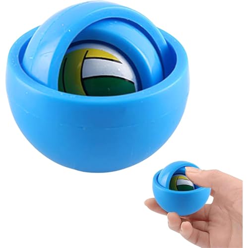 Gehanico Handkreisel Fidget Toy | 3D Maze Bälle Finger Trainieren | Fidget Gyro Spielzeug Sensorisches Spielzeug zum Abbau von Ängsten und Stress für Kinder & Erwachsene mit ADHS Autismus (Blau) von Gehanico