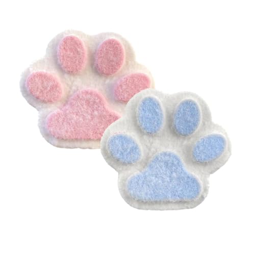 Gehanico Katzenpfoten Quetschspielzeug Kawaii Flauschige Sensorische Spielzeug, Anti Stress Spielzeug, Cat Paw Anti Stress Toy (Pink+Blau) von Gehanico