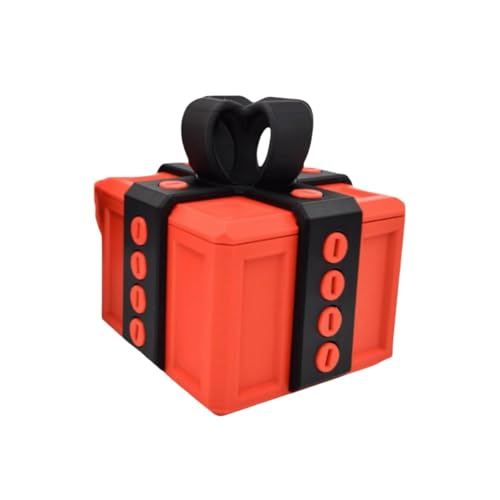 Streichbox Puzzle Box nervige Geschenkbox Streiche druckendes Streichspielzeug Scherz Geschenk Puzzlebox (Schwarz-Rot) von Gehanico