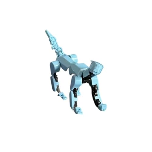 T13 Action Figure Dog 3D Printed Multi-Jointed Movable Actionfiguren Beweglich Roboter Hund Desktop Dekorationen Enthusiast des 3D-Drucks Geschenke für Kinder (Blau) von Gehanico