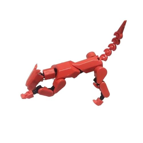 T13 Action Figure Dog 3D Printed Multi-Jointed Movable Actionfiguren Beweglich Roboter Hund Desktop Dekorationen Enthusiast des 3D-Drucks Geschenke für Kinder (Rot) von Gehanico