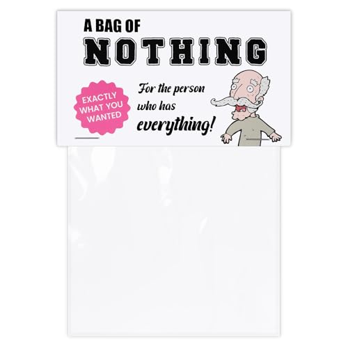 Geiserailie Weihnachten Geschenk für Menschen Die Schon Alles Haben Lustiges Nichts Geschenk für Männer Die Sich Nichts Wünschen Tüte mit Nichts Scherzartikel für Geburtstage Frauen Familie Freunde Geiserailie Weihnachten Geschenk für Menschen Die Schon Alles Haben Lustiges Nichts Geschenk für Männer Die Sich Nichts Wünschen Tüte mit Nichts Scherzartikel für Geburtstage Frauen Familie Freunde von Geiserailie