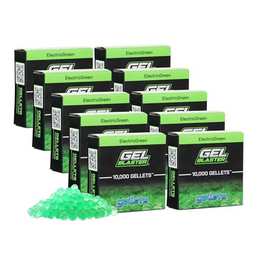 Gel Blaster 100.000 Gellets Nachfüllmunition - Grün, Hergestellt für Gel Blaster - Ungiftige, wasserbasierte Gelkugeln - Speziell für Gel Blaster hergestellt, für Personen ab 14 Jahren von Gel Blaster