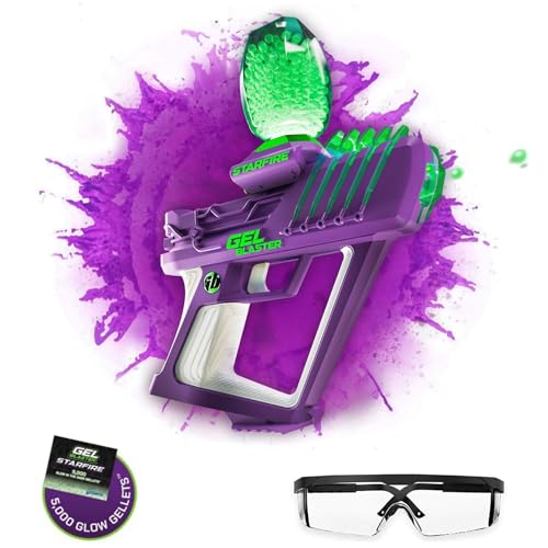 Gel Blaster Starfire - 10.800 Schuss, verlängerte Reichweite von 30+ Metern - Halb- und Automatikmodus - Geschenk für Teenager, Gadgets für Männer - 800 schussbereite Kugeln von Gel Blaster