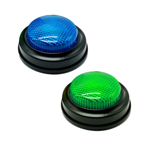 Gelabur 2-Pack Buzzer für Trivia Spiele, Antwort Buzzer für Klassenzimmer, Family Feud Jeopardy Buzzer, Game Buzzer mit Licht und Ton für Klassenzimmer, Game Show Buzzer Tasten von Gelabur