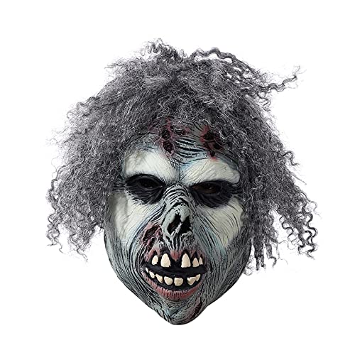 Gelb&Schwarz Halloween Gruselige Kopfbedeckung Halloween Horrific Devil The Evil Dead Cosplay Requisiten Alien Blutige Maske s Partytüten (C-Gelb, Einheitsgröße) von Gelb&Schwarz