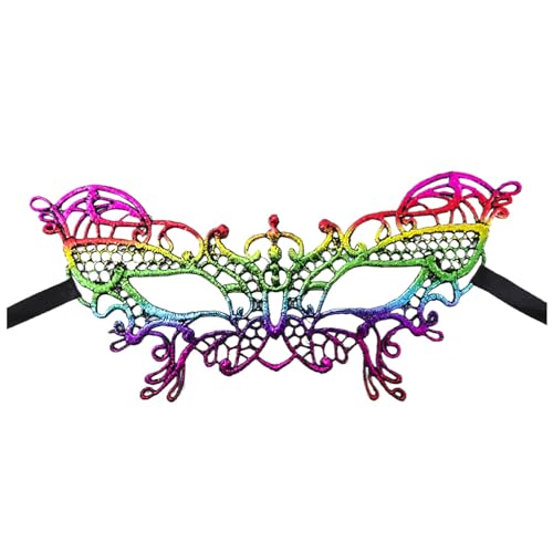 Gelb&Schwarz Mardi Bulk Karneval Maskerade Kostüm Partyzubehör für Damen Herren Lustige Gesichtsmasken für Erwachsene (A-Lila, Einheitsgröße) von Gelb&Schwarz