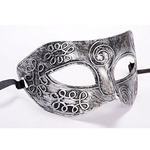 Gelb&Schwarz Maskerade Halloween-Maske, Retro, Silber, Gesichtsparty, römische Heimdekoration, Maske für Partys (wie abgebildet #1, Einheitsgröße) von Gelb&Schwarz