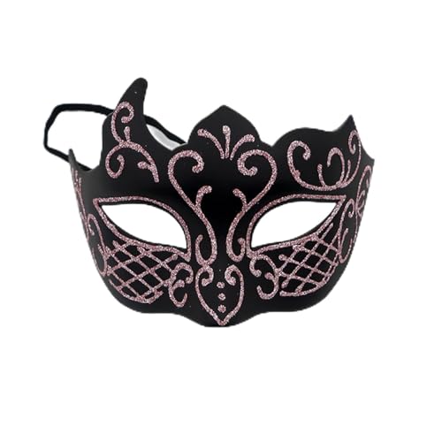 Gelb&Schwarz Maskerade Retro Party Gesicht geeignet für Maskerade Karneval Party Geburtstag Kostüme Gesichtsmaske Halloween (Einheitsgröße) von Gelb&Schwarz