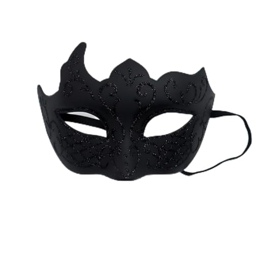 Gelb&Schwarz Maskerade Retro Party Gesicht geeignet für Maskerade Karneval Party Geburtstag Kostüme Kostüm Masken (a-Schwarz, Einheitsgröße) von Gelb&Schwarz