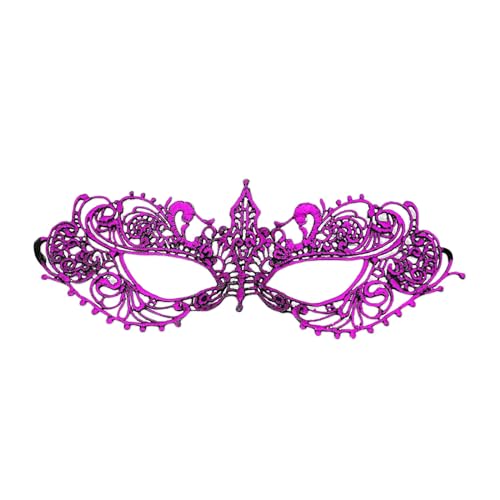 Gelb&Schwarz Spitze Maskerade Auge Feminine Elastisch Geeignet für Maskerade Karneval Geburtstag Kostüm Halloween Maske Led (Lila-e, Einheitsgröße) von Gelb&Schwarz