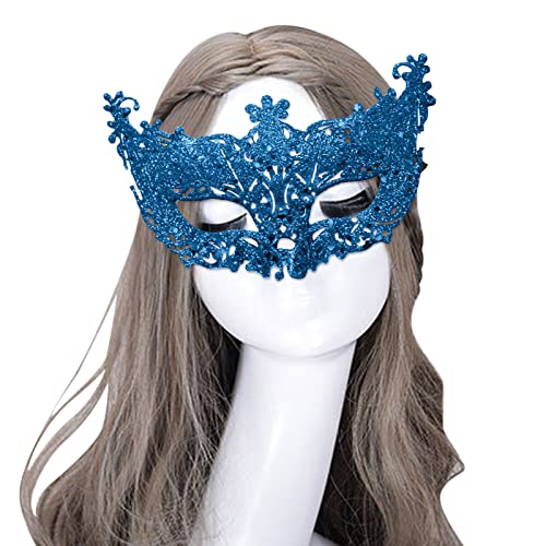 Gelb&Schwarz Spitzenmasken Karneval Maskerade Karneval Party Kostüm Festival Party für Kostümparty Cosplay (Himmelblau, Einheitsgröße) von Gelb&Schwarz