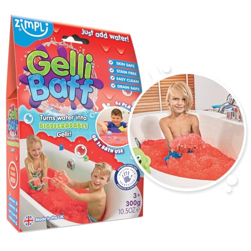 Zimpli Kids Sensory Toy Badespielzeug, rot, 1 Bath Pack or 6 Play Uses von Zimpli Kids