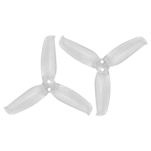 GEMFAN 4 Pairs Flash 2540 2,5x4 2,5 Zoll PC 3-Blatt Propeller Prop 1,5 mm Montagebohrung für 1105 Motor RC Drone Quadcopter (Transparent) von Gemfan