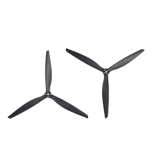 Gemfan 13X10 3 Blatt Propeller 2 Stück 1x CW 1x CCW Reinforced Carbon Nylon Black von Gemfan