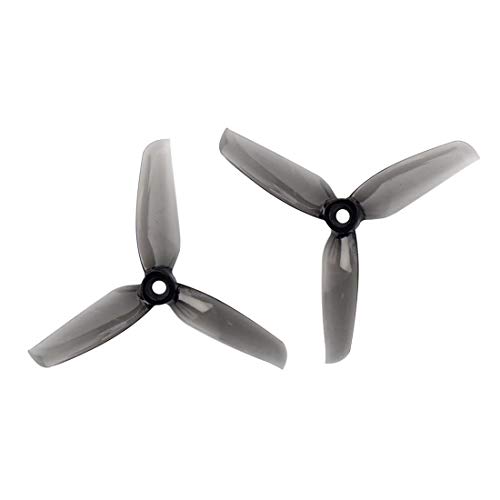 Gemfan 2Pairs 5144 5 Zoll Tri-Blade / 3-Blade Propeller 5 mm Loch PC Requisiten kompatibel 2205-2306 Brushless Motor für DIY RC Multicopter (Clear Gray) von Gemfan