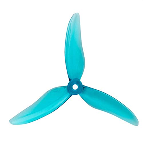 Gemfan 2Pairs Hurricane 51499 5 Zoll 3-Blatt CW CCW Propeller Tri-Blade Requisiten für 2306 2207 Motor RC Multicopter (Clear Blue) von Gemfan